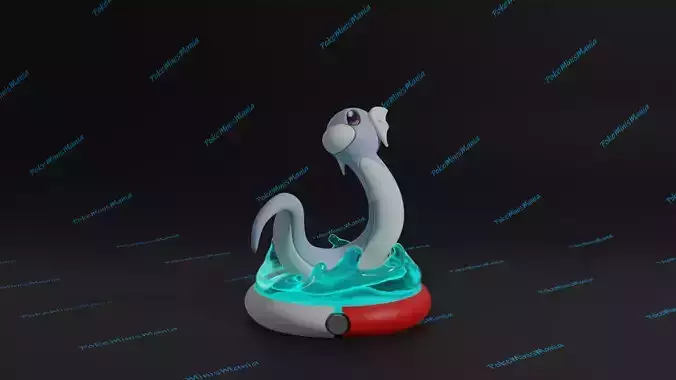 Dratini presupported 3D print model