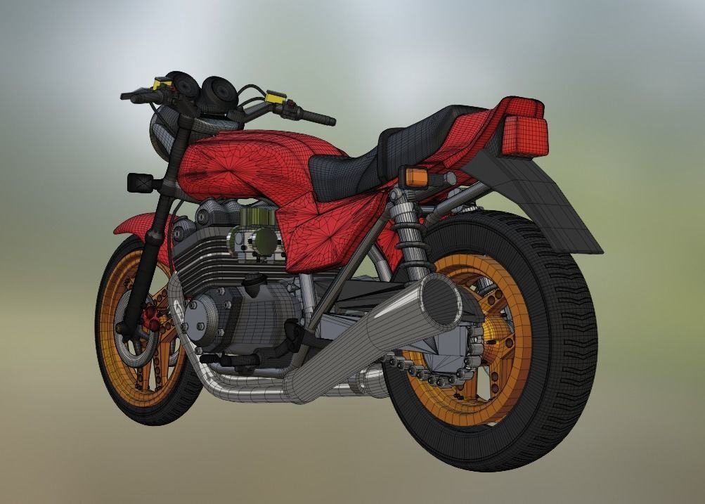 1 to 24 scale Model Honda CB 900 Boldor 3D print model_3