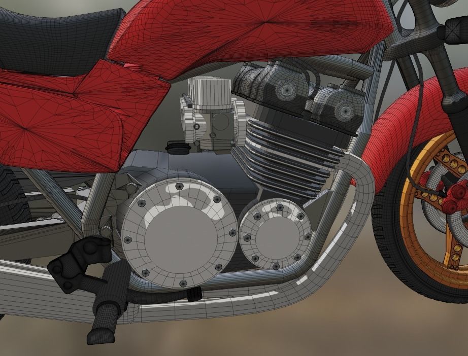 1 to 24 scale Model Honda CB 900 Boldor 3D print model_4