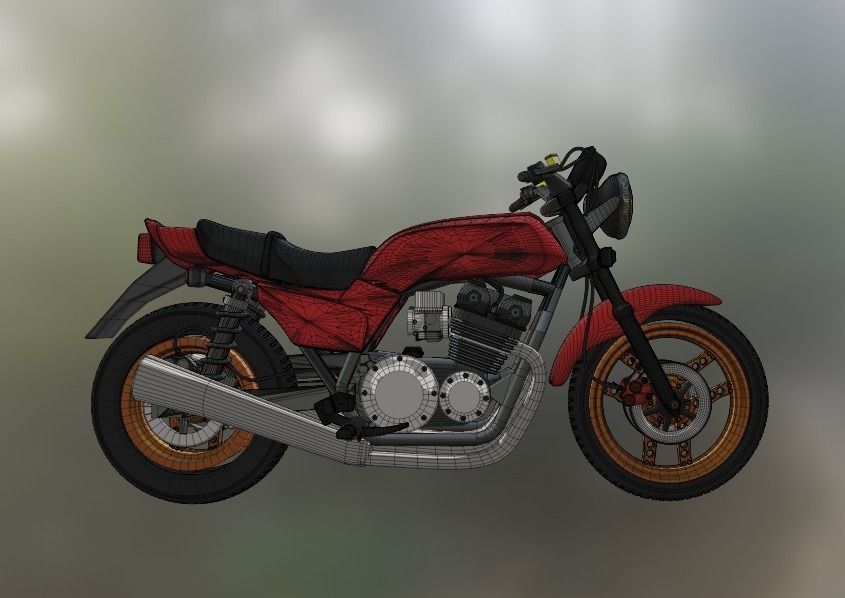 1 to 24 scale Model Honda CB 900 Boldor 3D print model_6