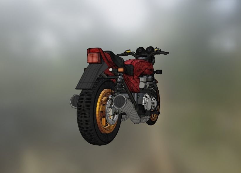 1 to 24 scale Model Honda CB 900 Boldor 3D print model_7