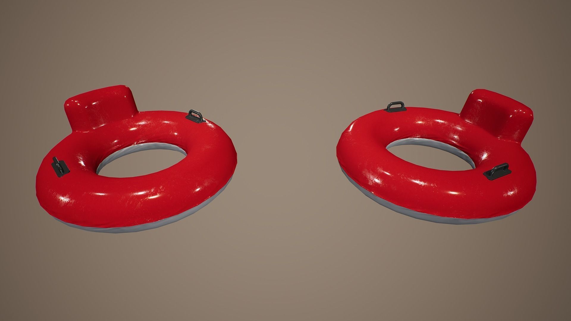 Simple Beach Buoy Low-poly 3D model_2
