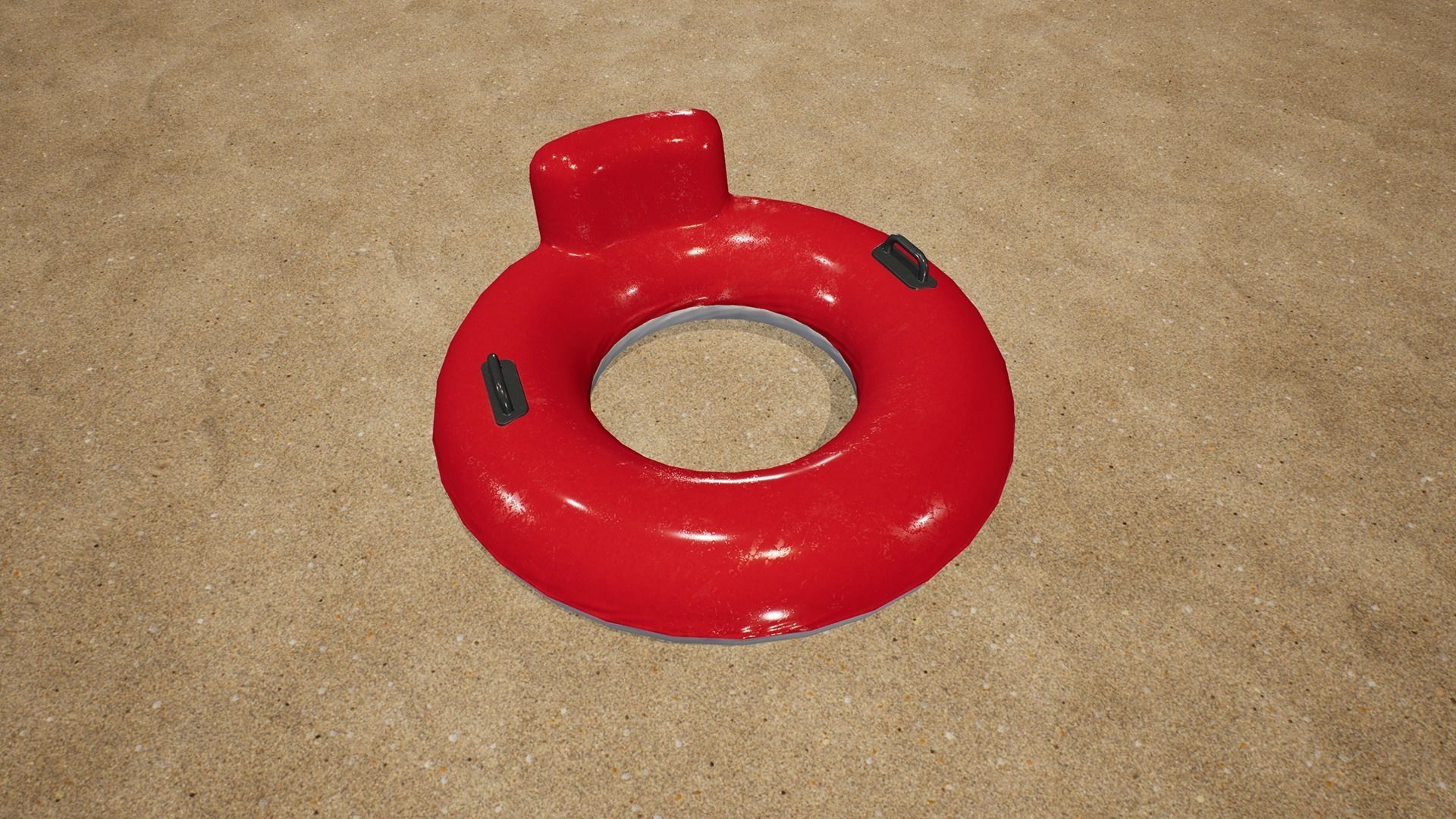 Simple Beach Buoy Low-poly 3D model_5