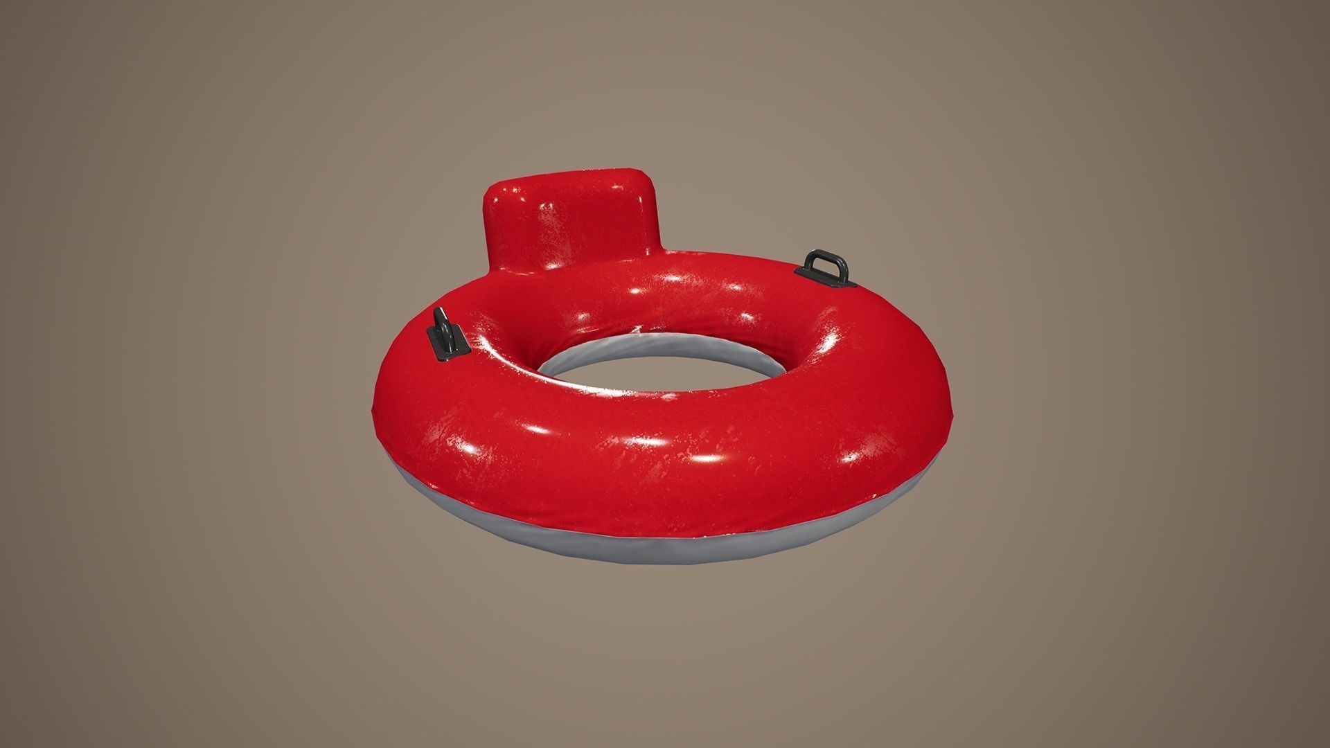 Simple Beach Buoy Low-poly 3D model_1