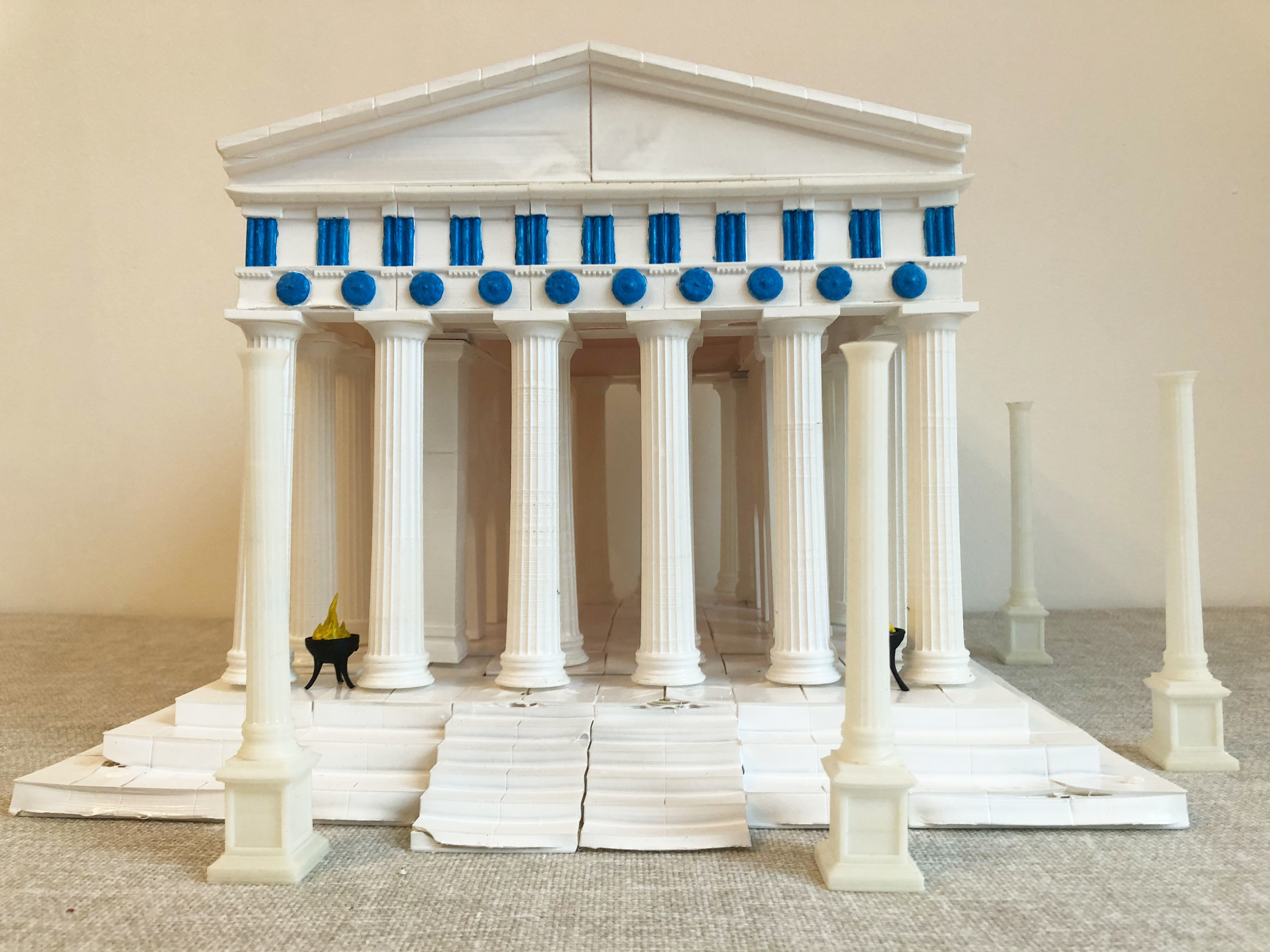 Greek temple modular 3D print model_2