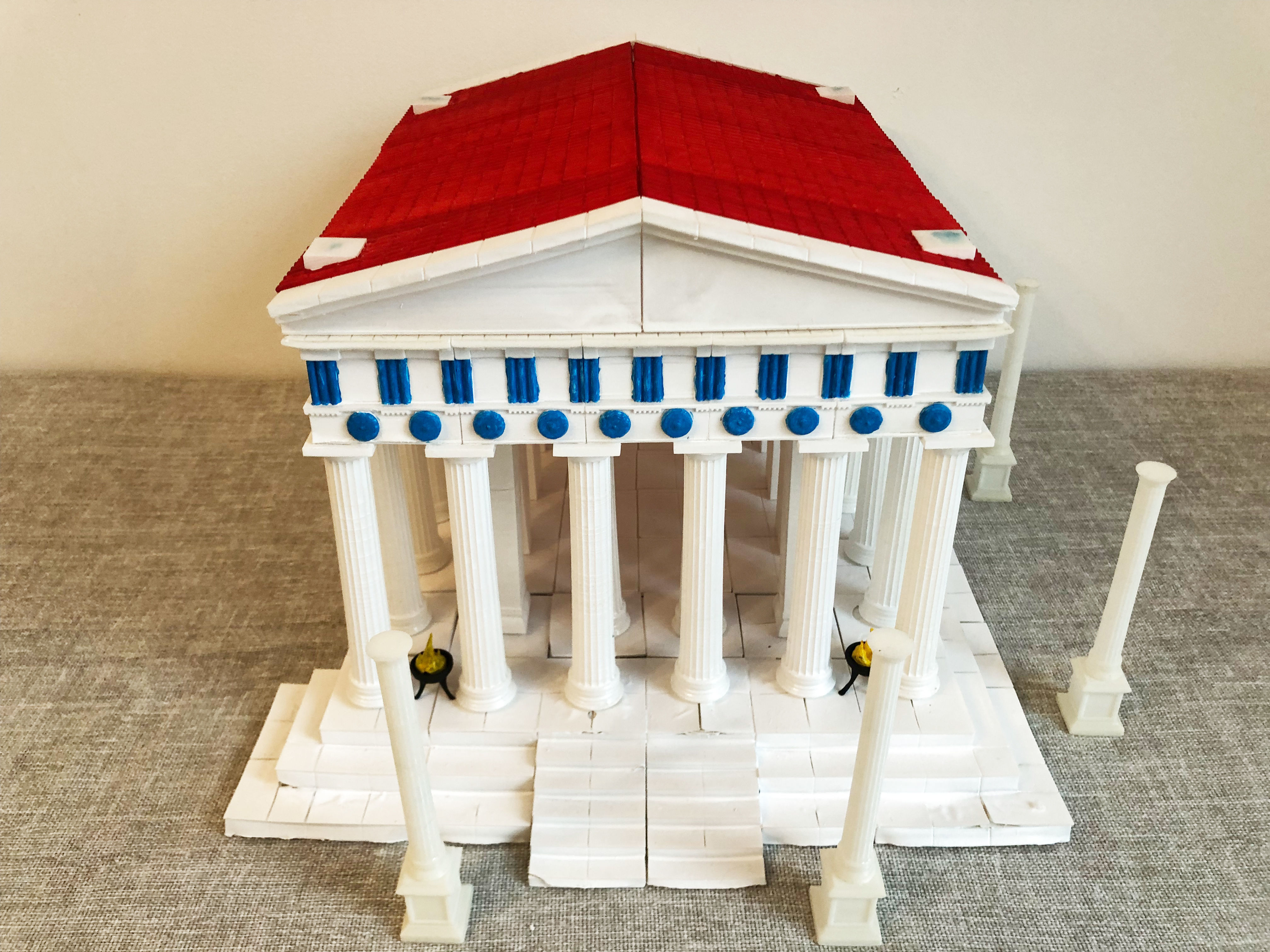 Greek temple modular 3D print model_3