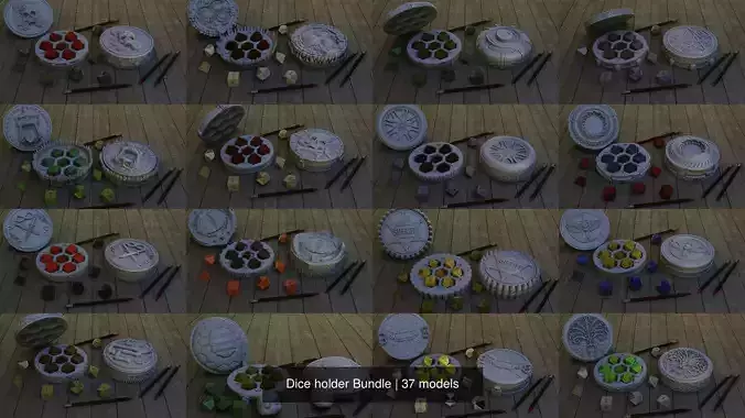 Dice holder Bundle 3D Model Collection