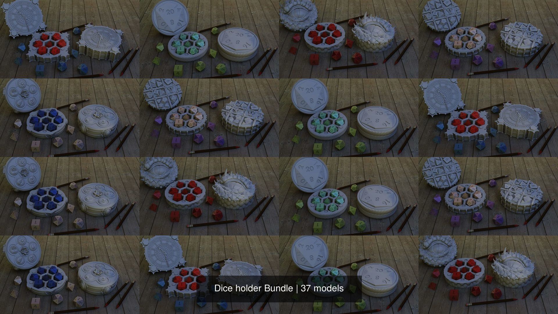 Dice holder Bundle 3D Model Collection_4