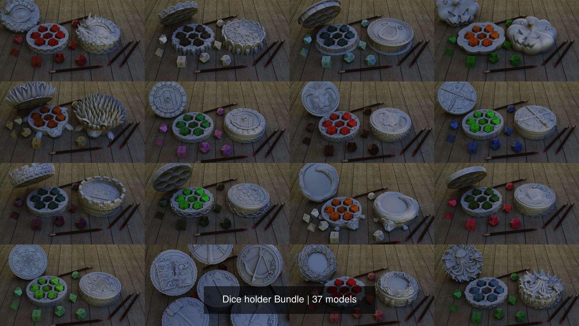 Dice holder Bundle 3D Model Collection_2
