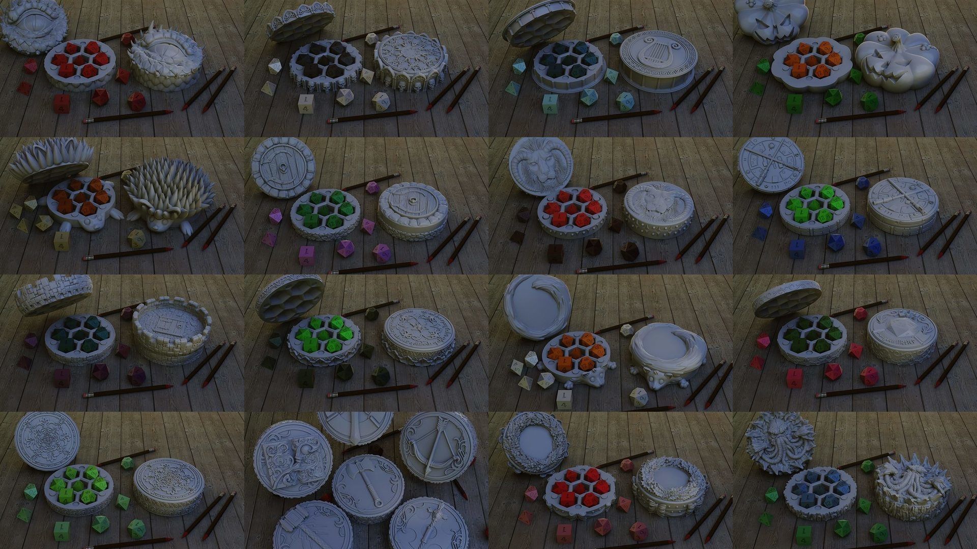 Dice holder Bundle 3D Model Collection_1