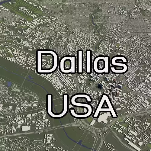 Dallas USA - city and urban 3D model