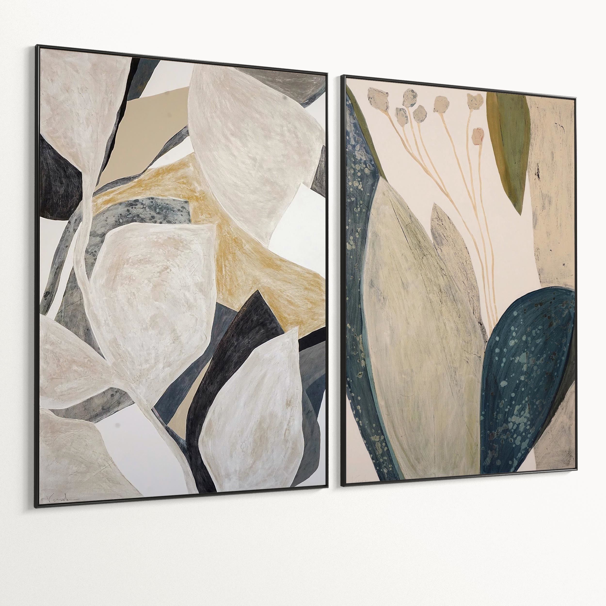 Plaster Two Photo Frame 519 Low-poly 3D model_4