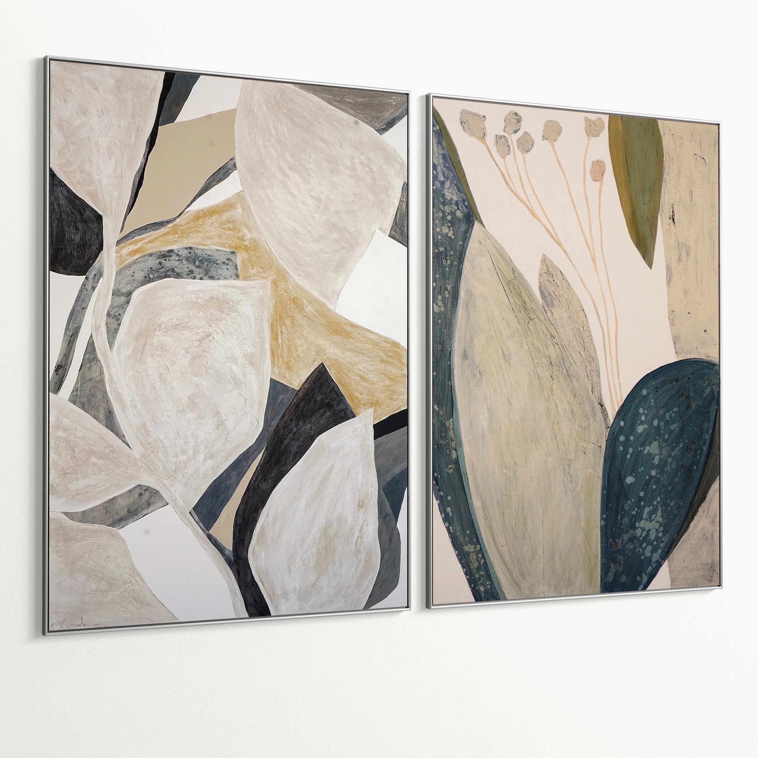 Plaster Two Photo Frame 519 Low-poly 3D model_5