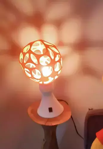 Printable vintage 70s-style lamp