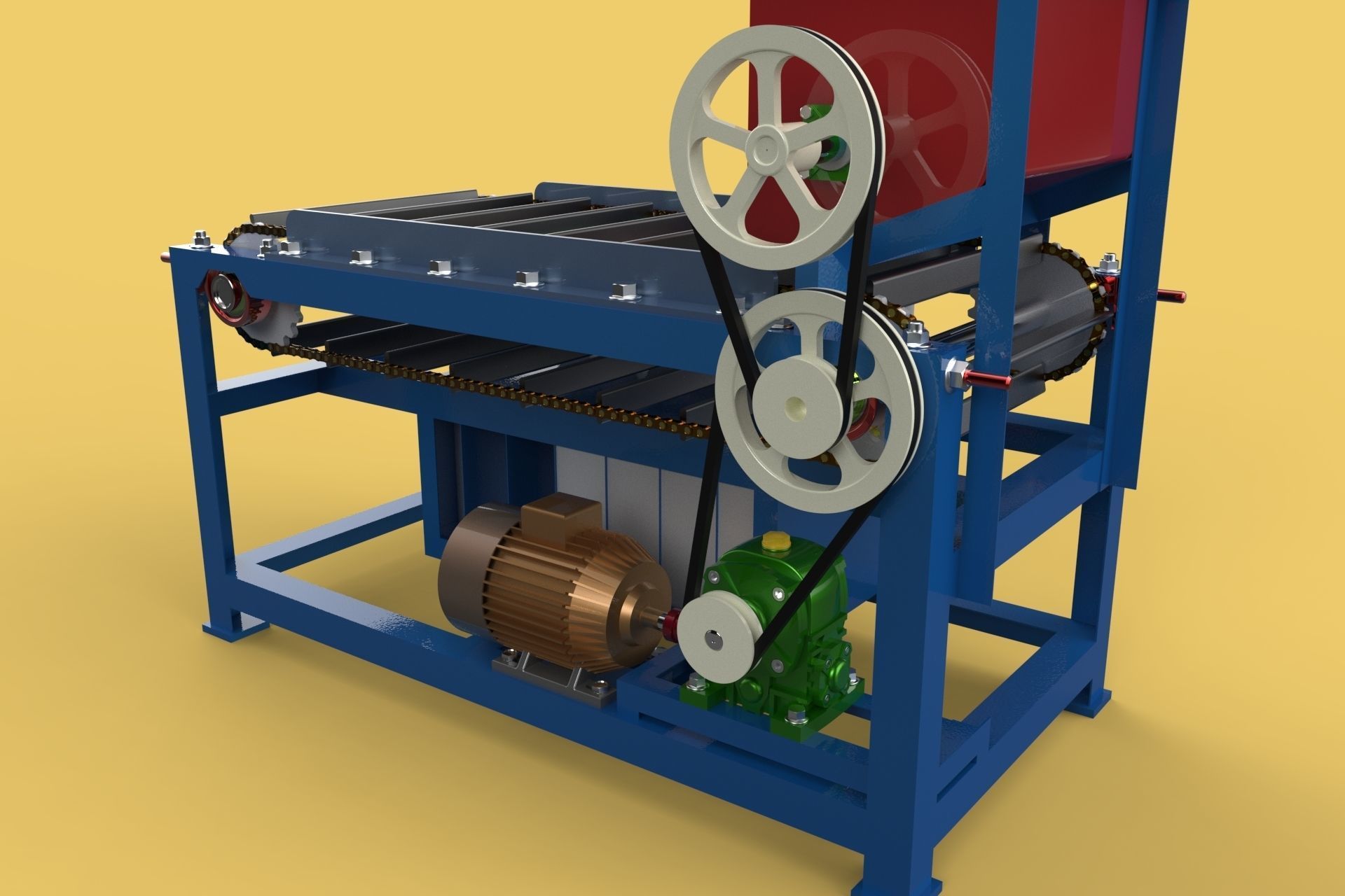 AUTOMATIC SCREW BOLT SORTING CONVEYOR MACHINE 3D model_9