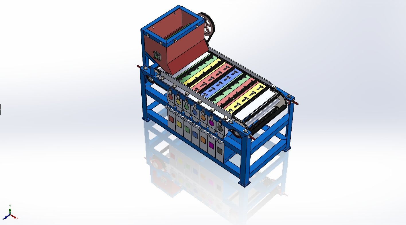AUTOMATIC SCREW BOLT SORTING CONVEYOR MACHINE 3D model_14