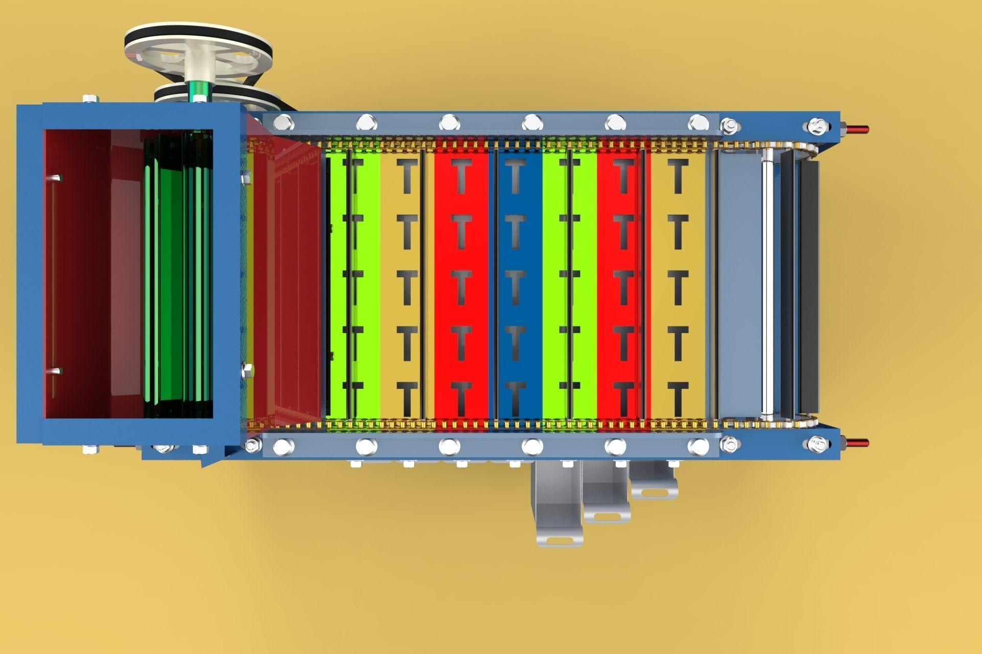 AUTOMATIC SCREW BOLT SORTING CONVEYOR MACHINE 3D model_5
