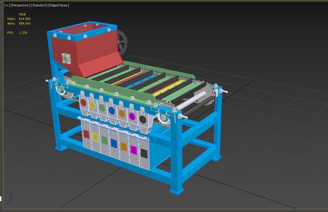 AUTOMATIC SCREW BOLT SORTING CONVEYOR MACHINE 3D model_12