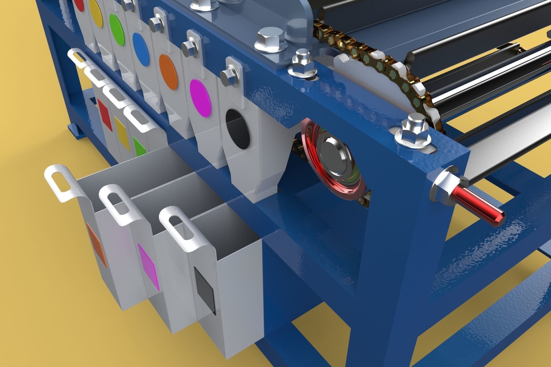AUTOMATIC SCREW BOLT SORTING CONVEYOR MACHINE 3D model_11