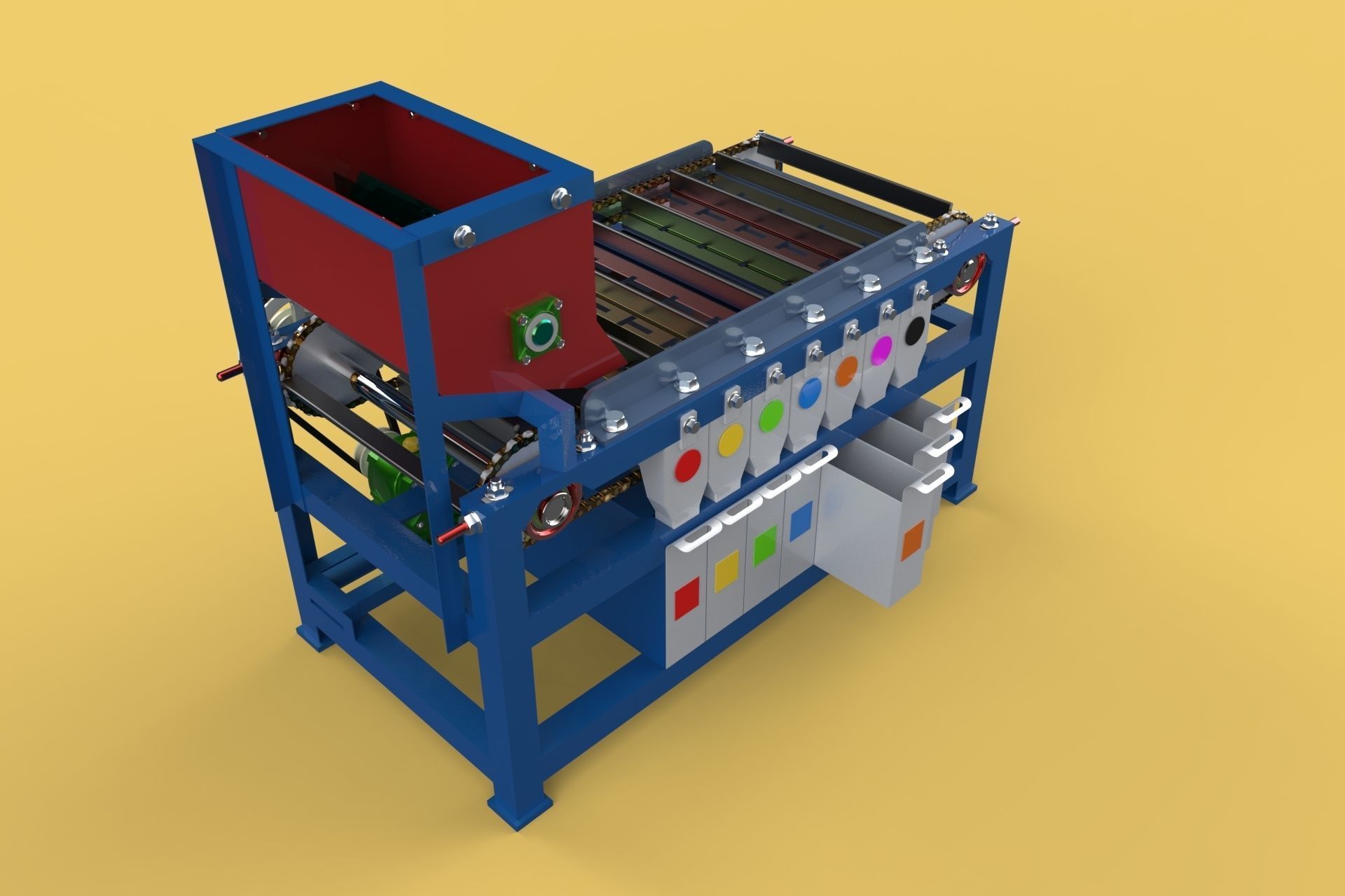 AUTOMATIC SCREW BOLT SORTING CONVEYOR MACHINE 3D model_6