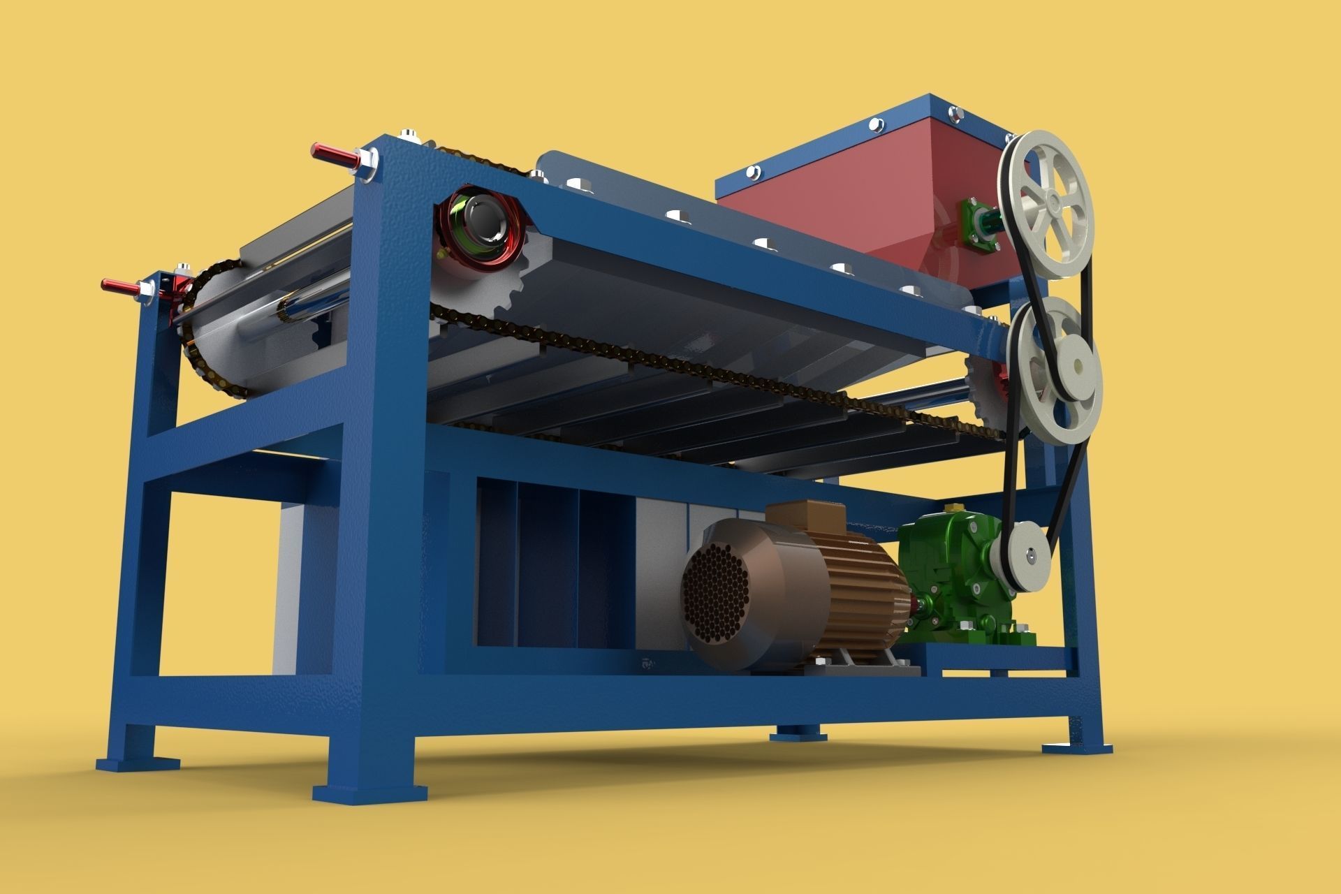 AUTOMATIC SCREW BOLT SORTING CONVEYOR MACHINE 3D model_8
