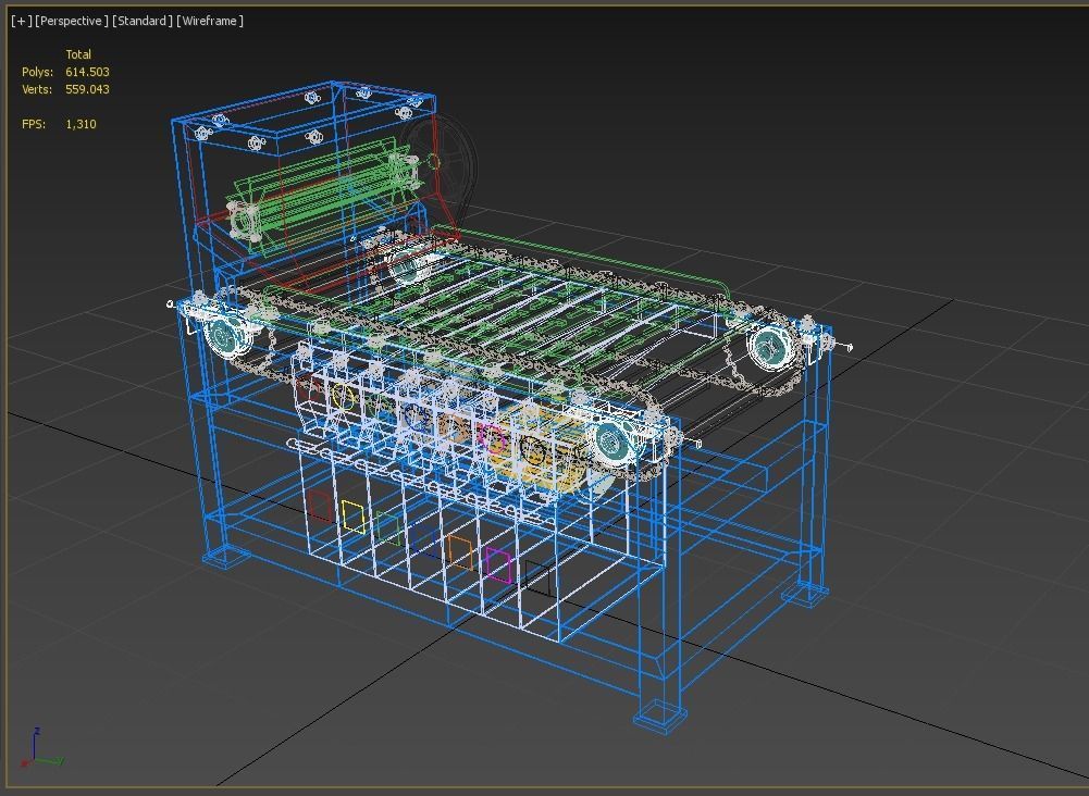 AUTOMATIC SCREW BOLT SORTING CONVEYOR MACHINE 3D model_13