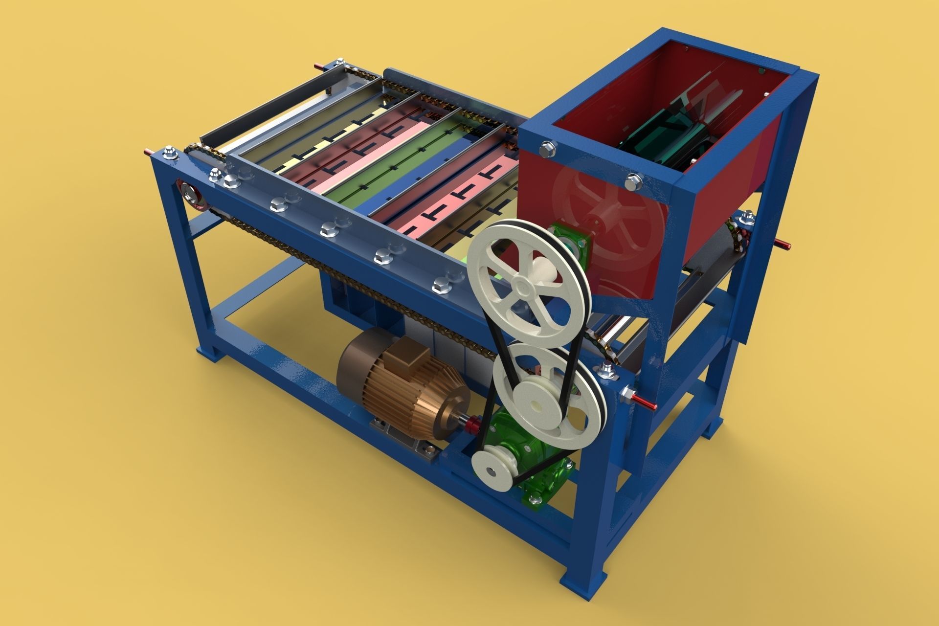 AUTOMATIC SCREW BOLT SORTING CONVEYOR MACHINE 3D model_7
