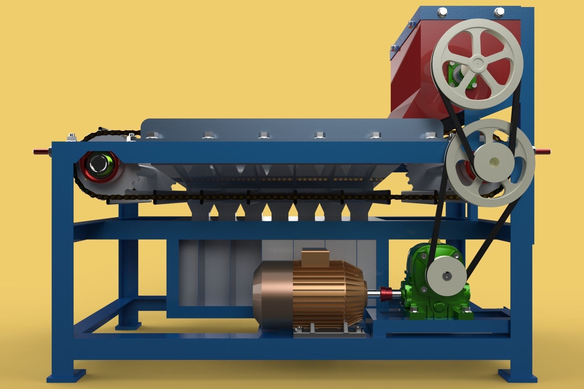 AUTOMATIC SCREW BOLT SORTING CONVEYOR MACHINE 3D model_2