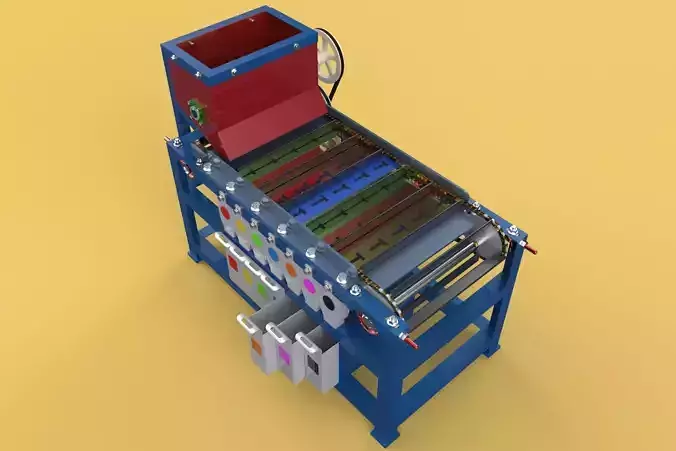 AUTOMATIC SCREW BOLT SORTING CONVEYOR MACHINE 3D model