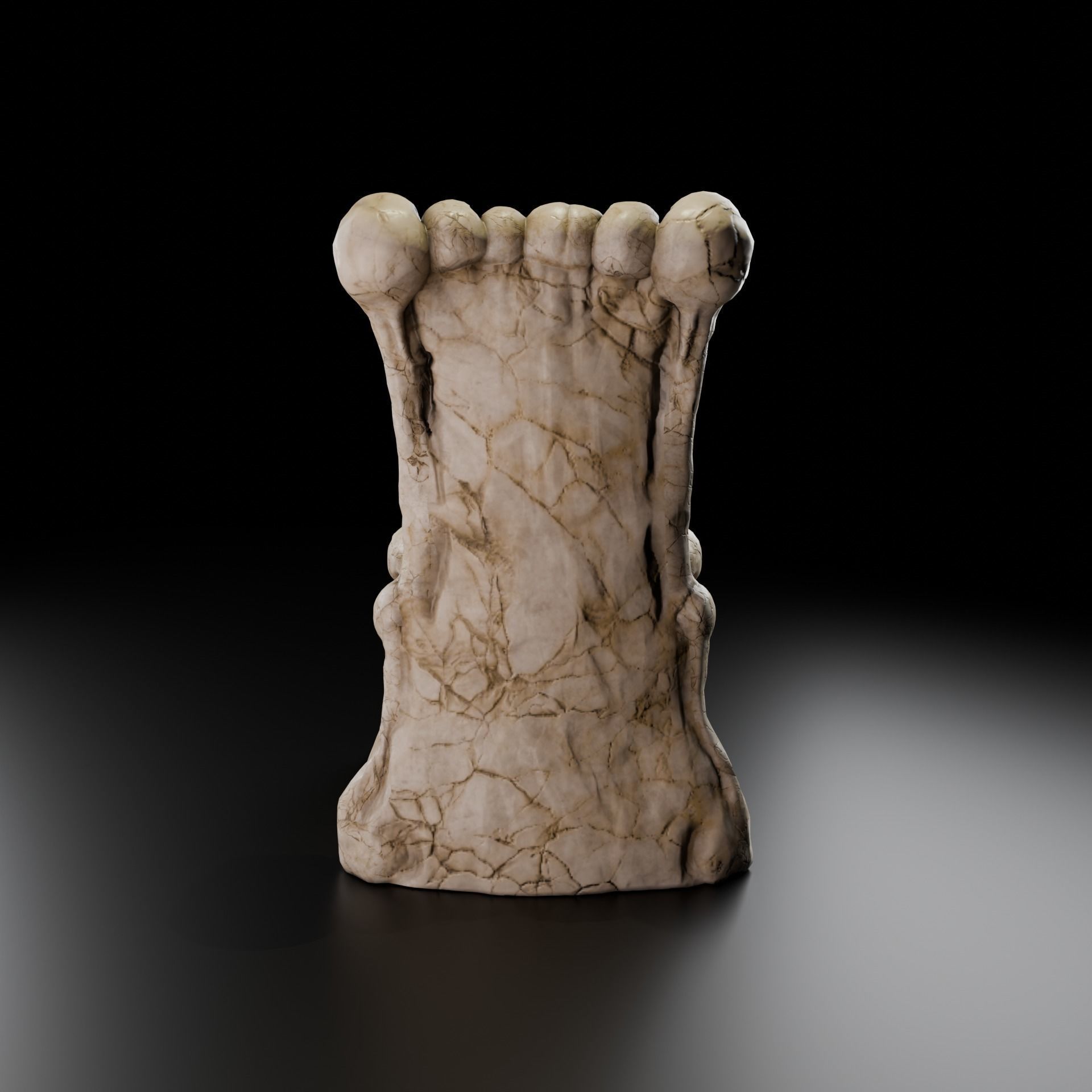 A throne of skulls 3D model_4
