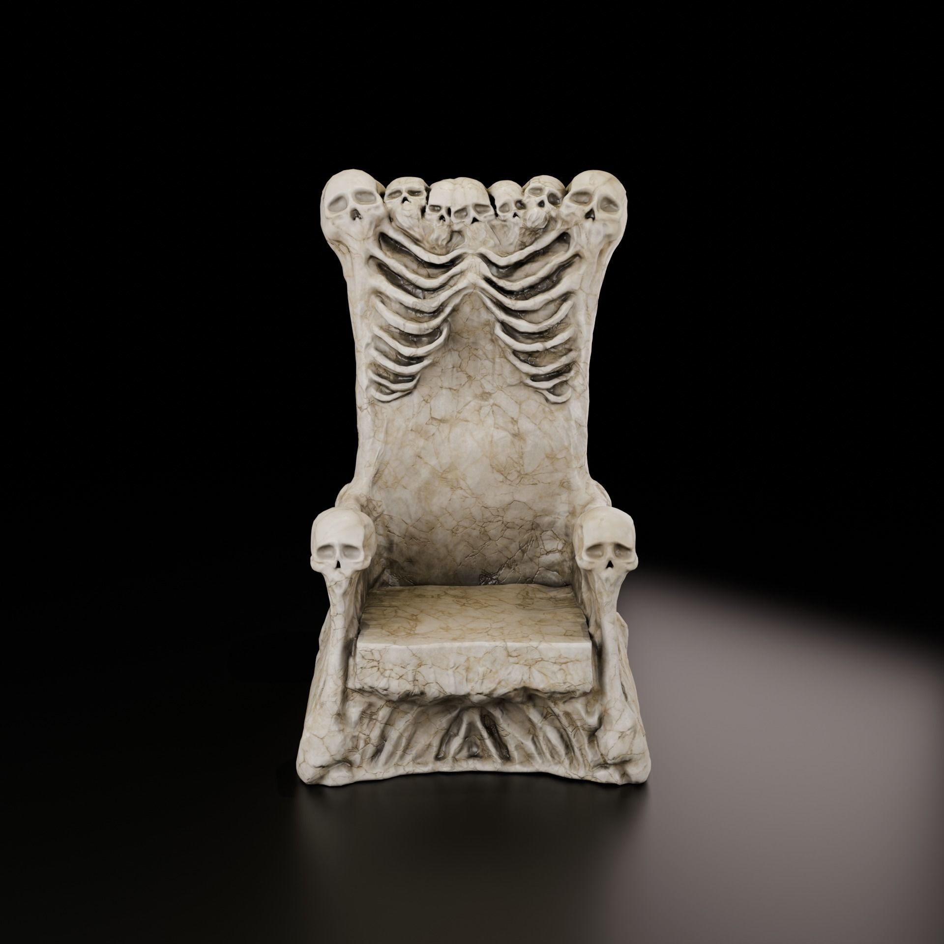 A throne of skulls 3D model_3