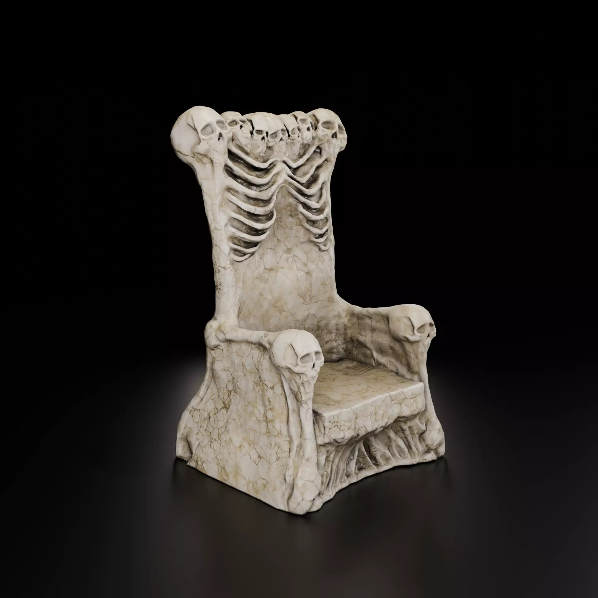 A throne of skulls 3D model_0
