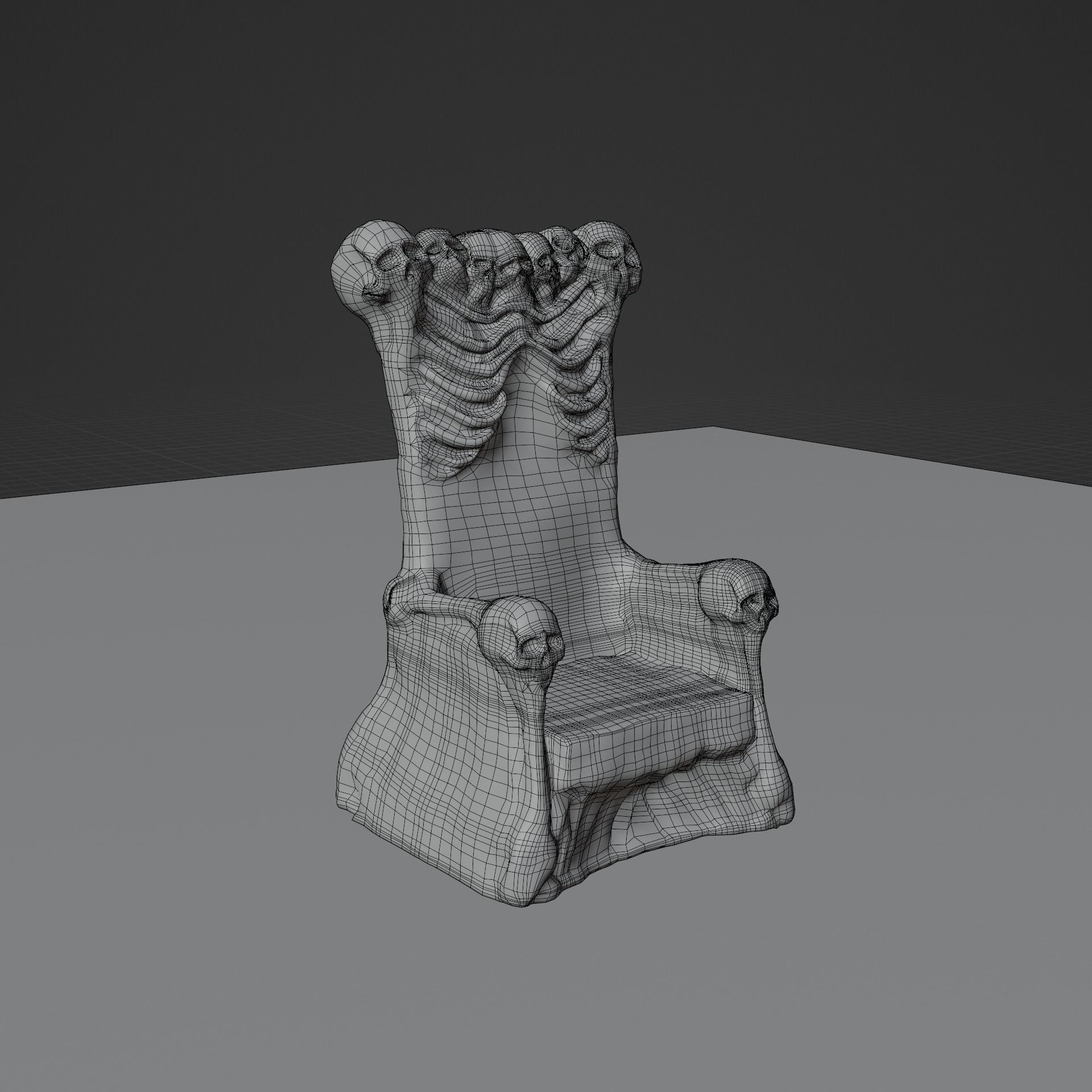 A throne of skulls 3D model_6