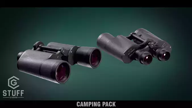 Binocular Low-poly 3D model