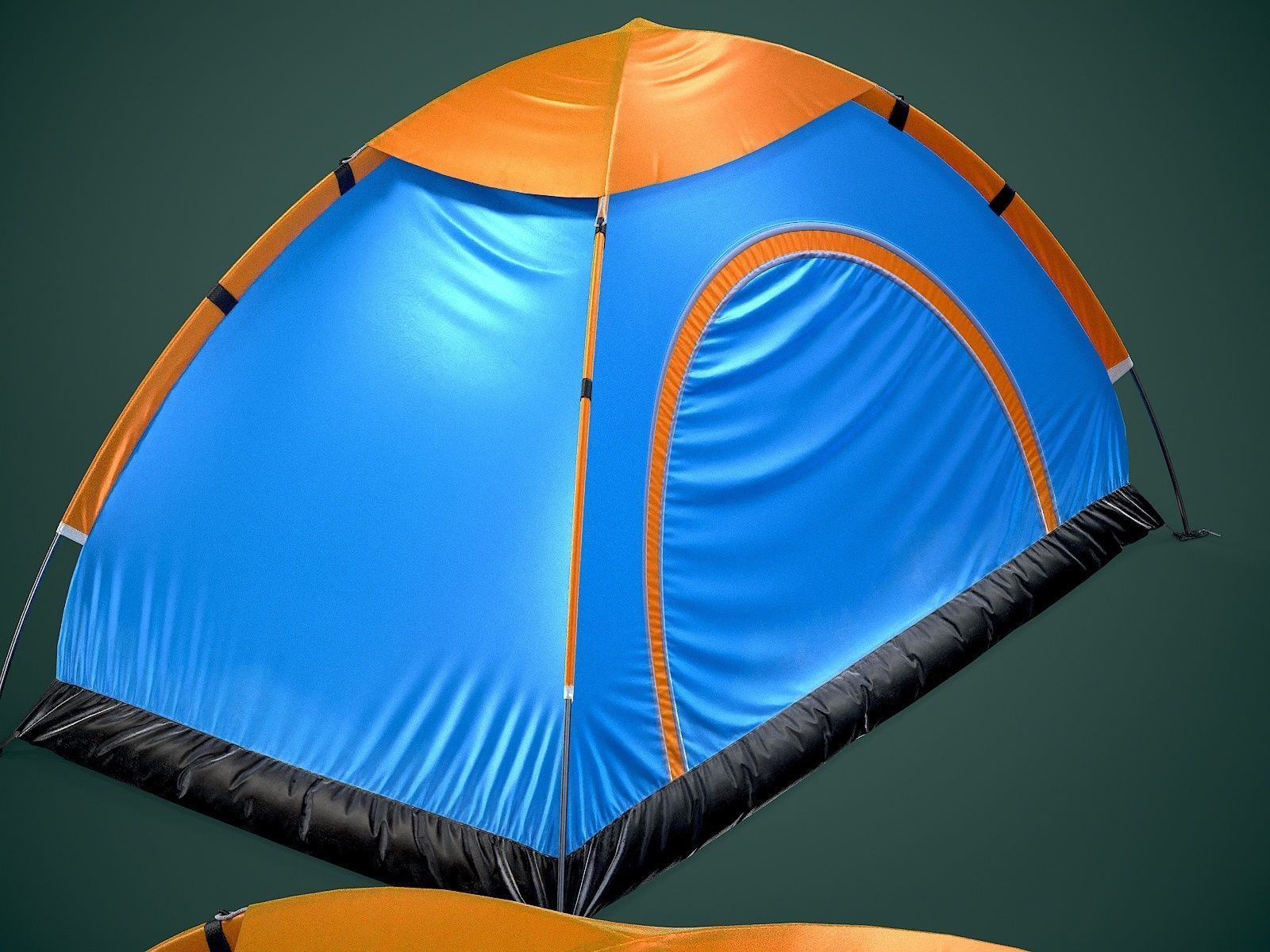 Camping Tent Low-poly 3D model_5