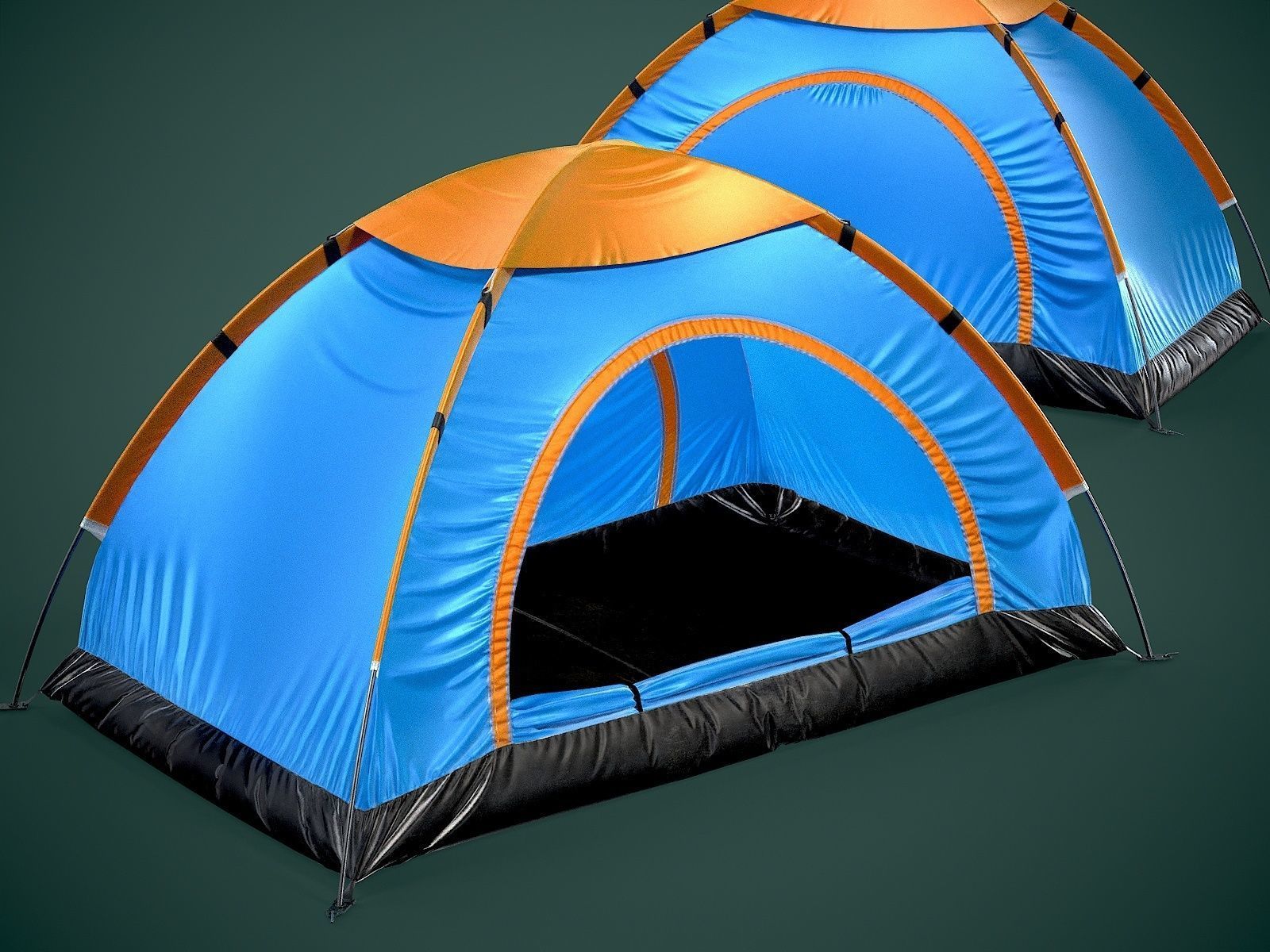 Camping Tent Low-poly 3D model_1