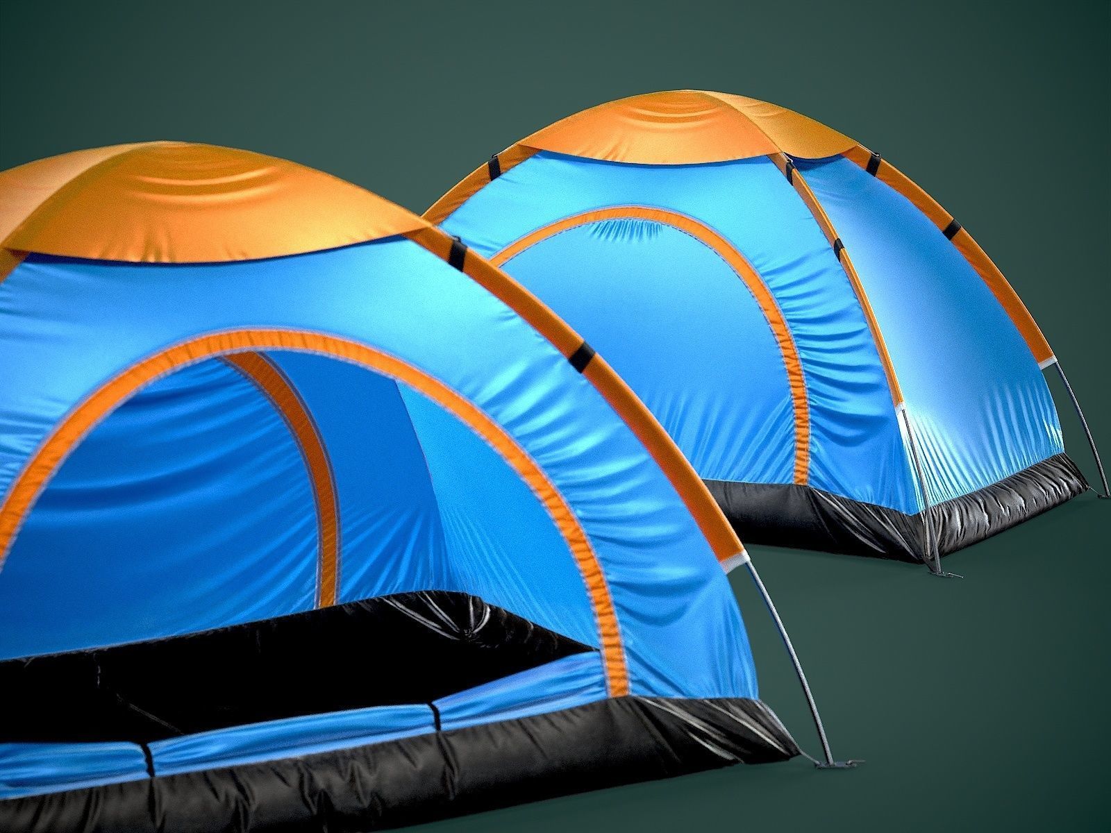Camping Tent Low-poly 3D model_13