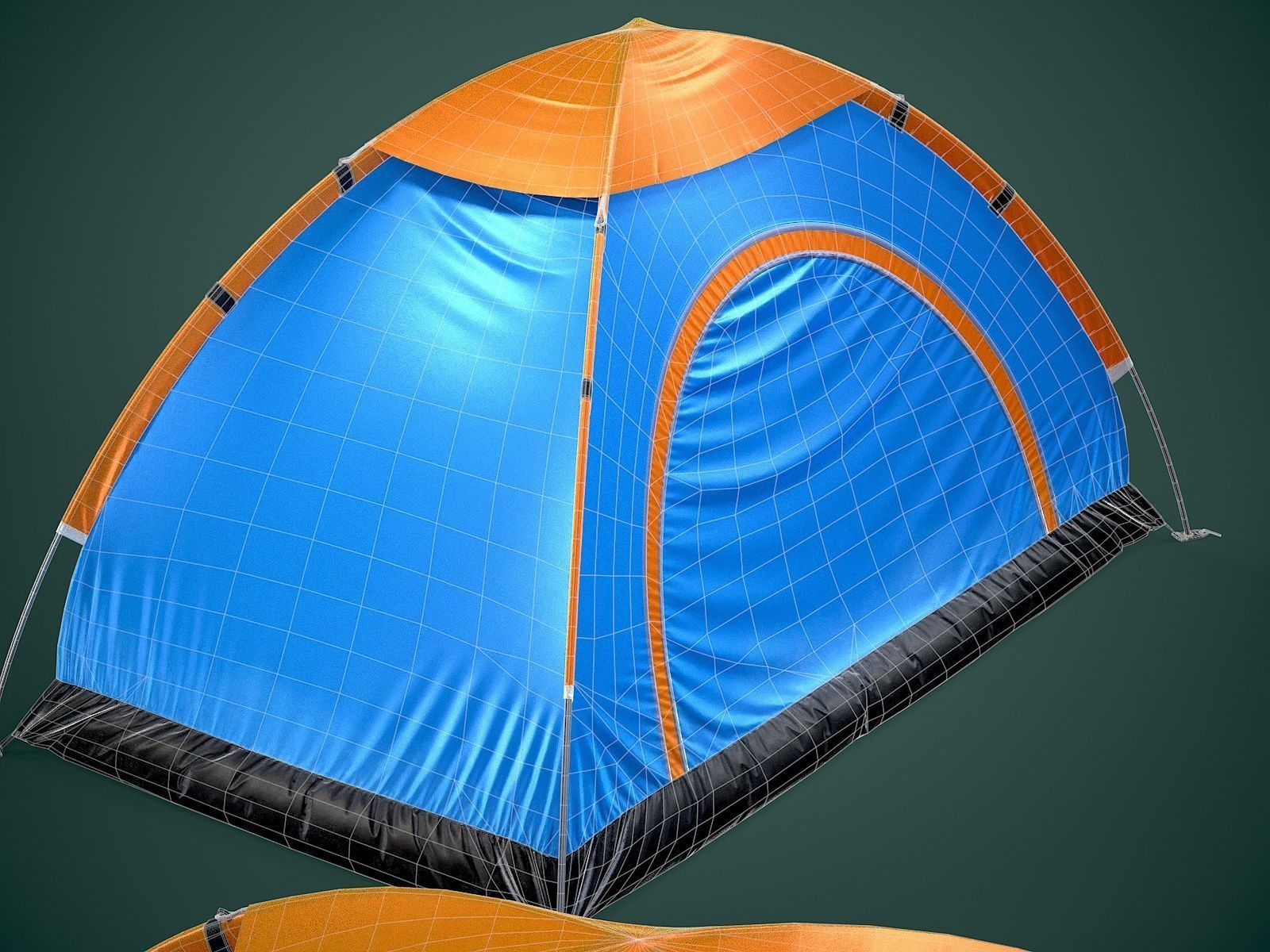 Camping Tent Low-poly 3D model_6