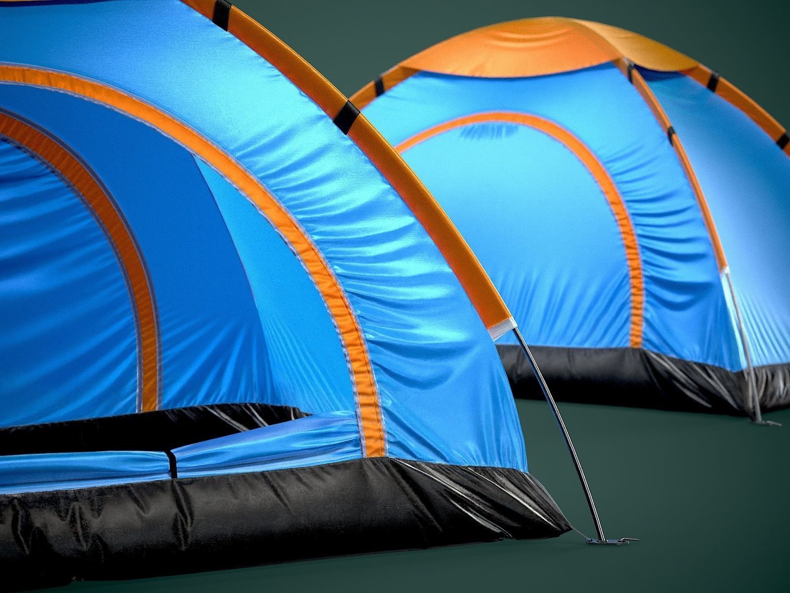 Camping Tent Low-poly 3D model_11