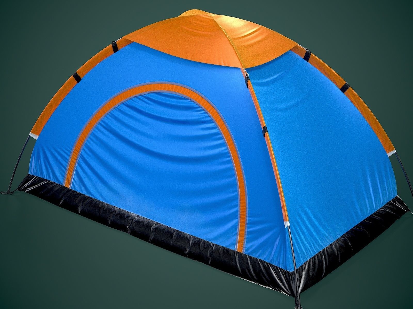 Camping Tent Low-poly 3D model_7