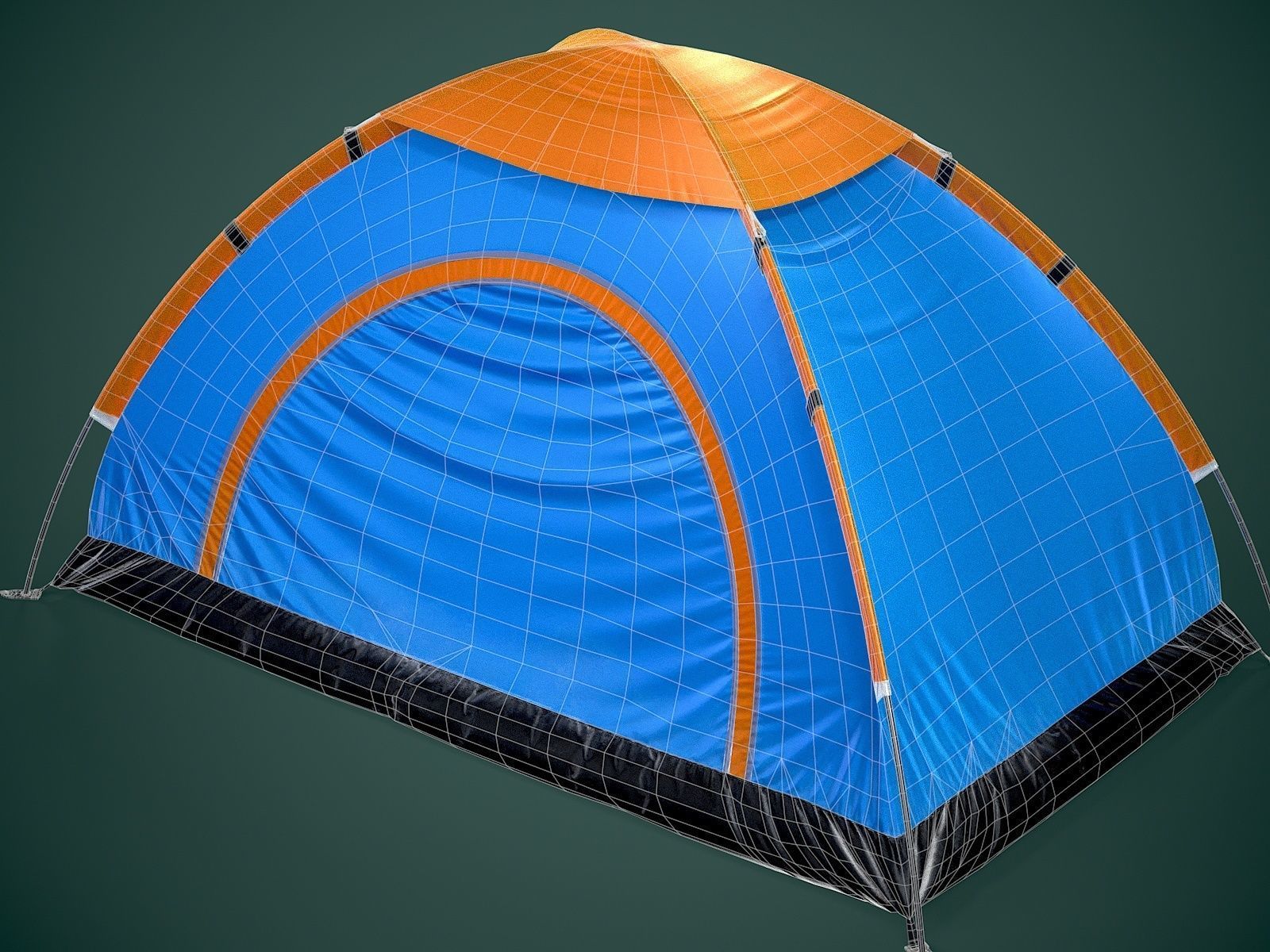 Camping Tent Low-poly 3D model_8