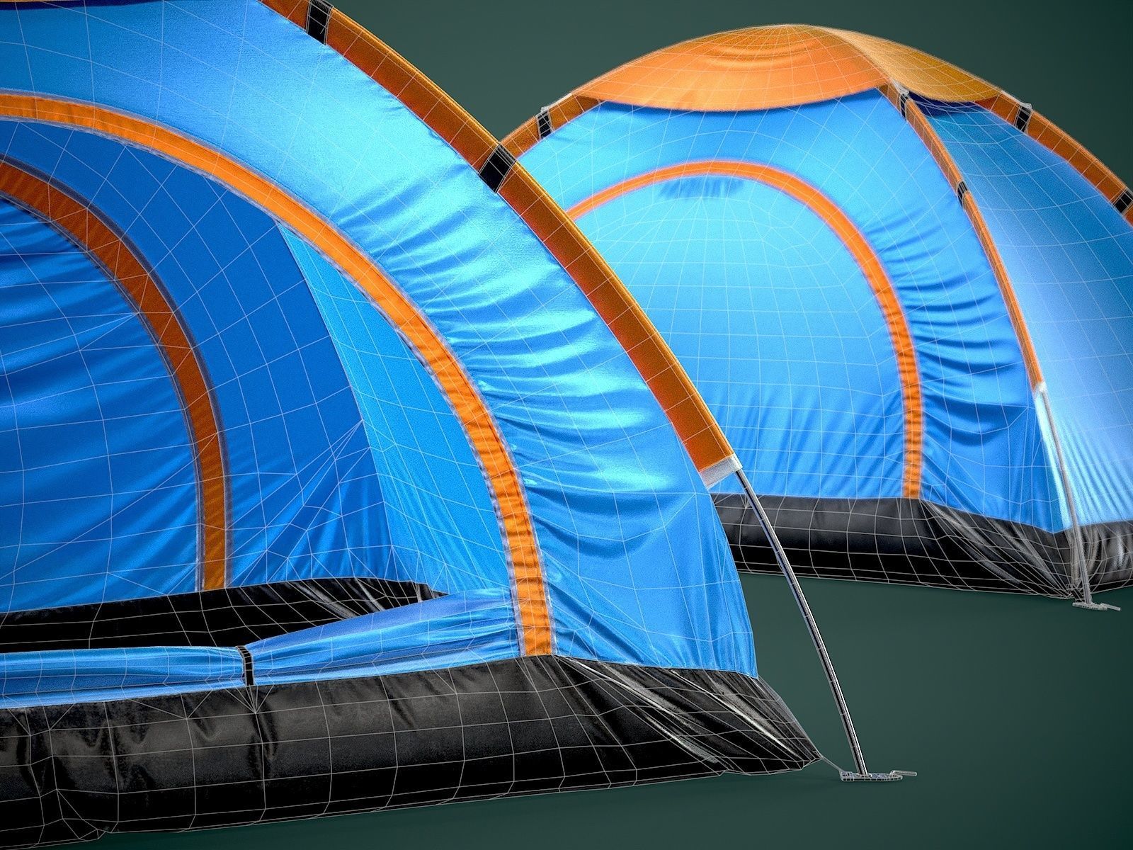 Camping Tent Low-poly 3D model_12