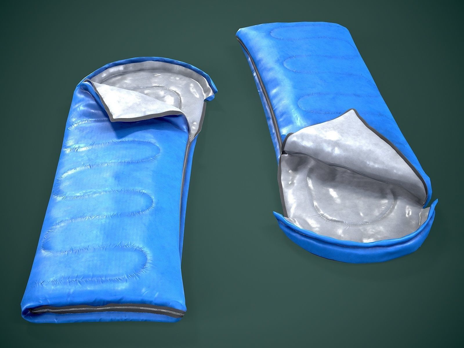 Sleeping Bag Low-poly 3D model_7