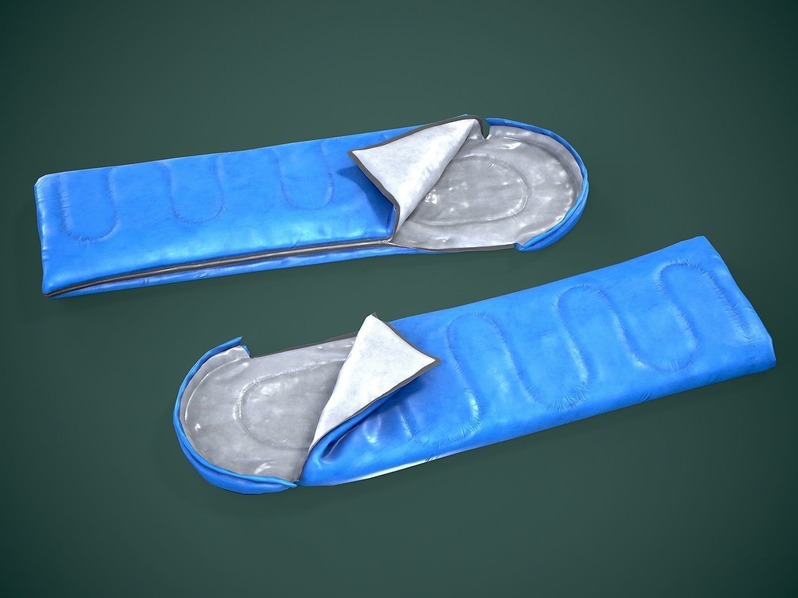 Sleeping Bag Low-poly 3D model_5