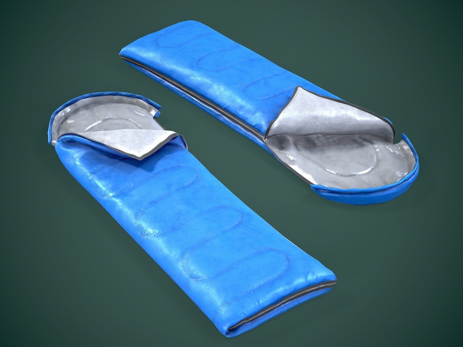 Sleeping Bag Low-poly 3D model_1