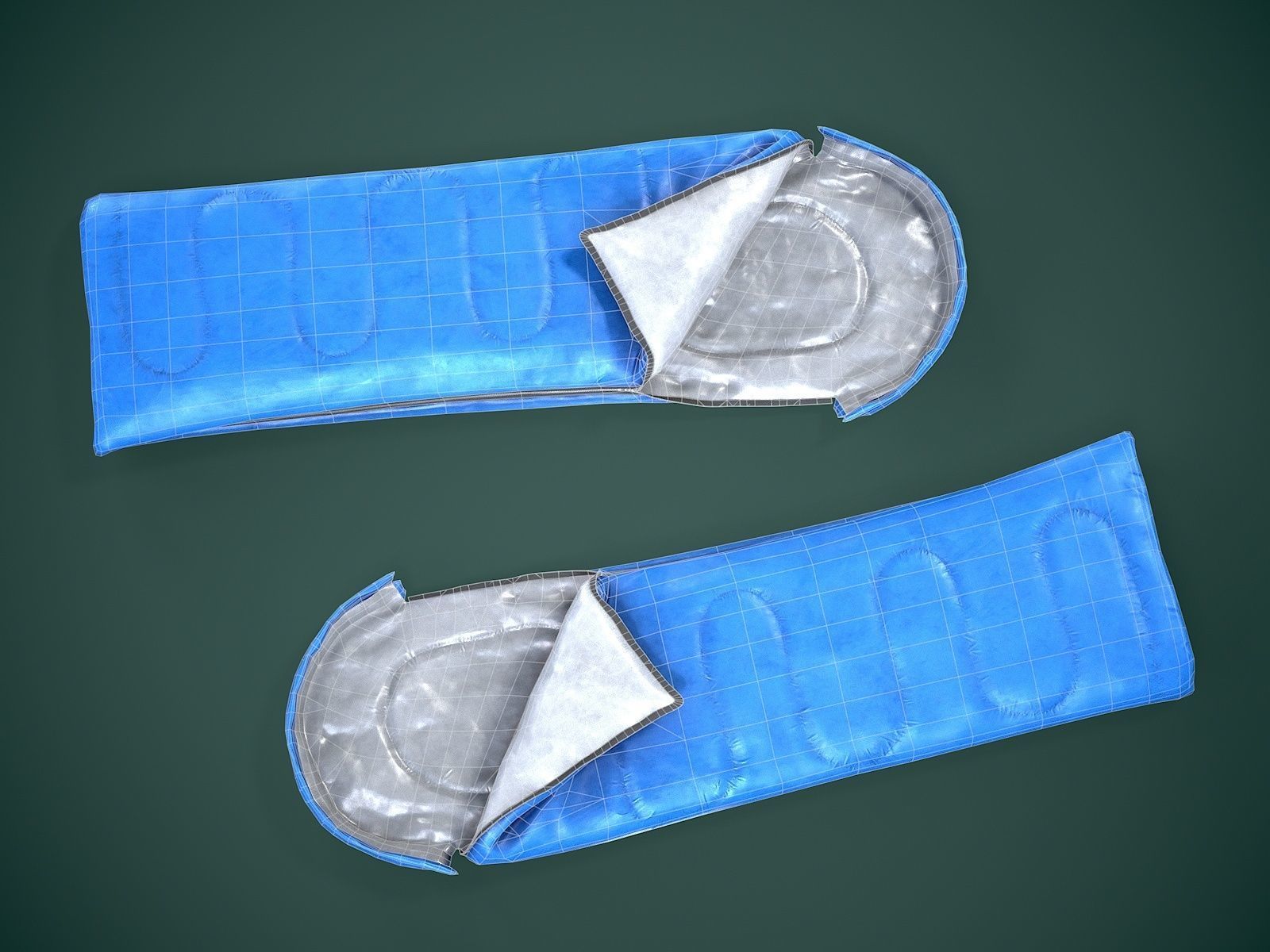 Sleeping Bag Low-poly 3D model_10
