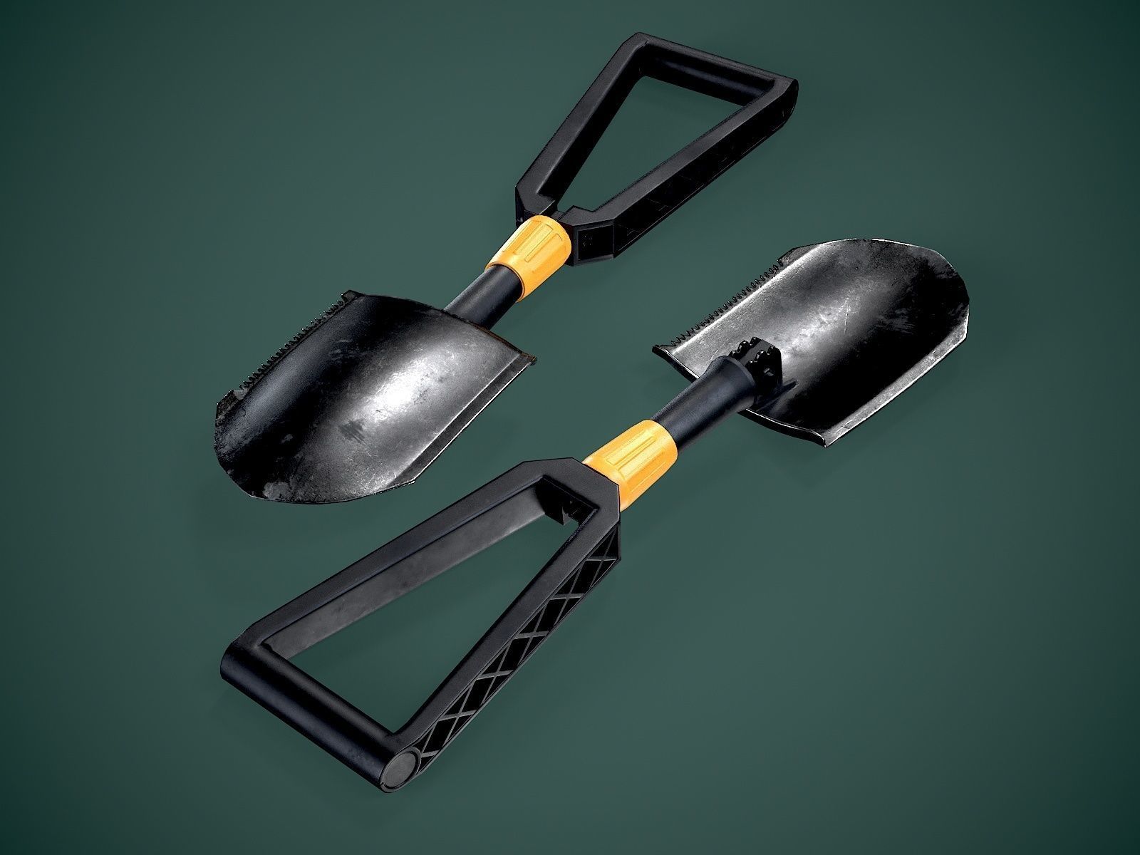 Shovel Low-poly 3D model_3