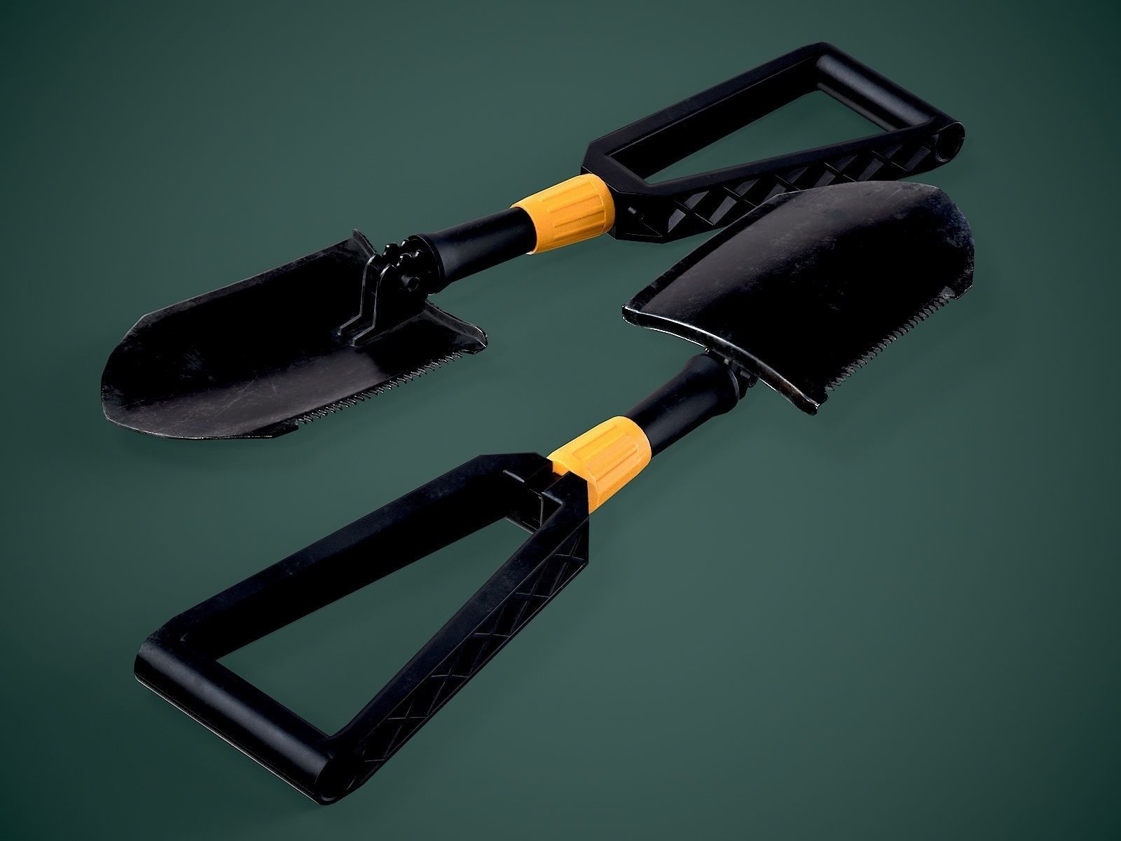 Shovel Low-poly 3D model_5