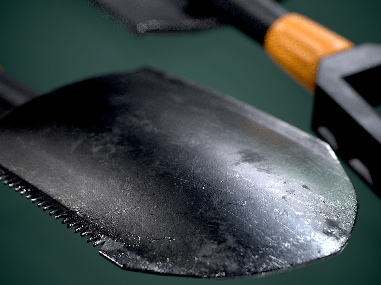 Shovel Low-poly 3D model_11