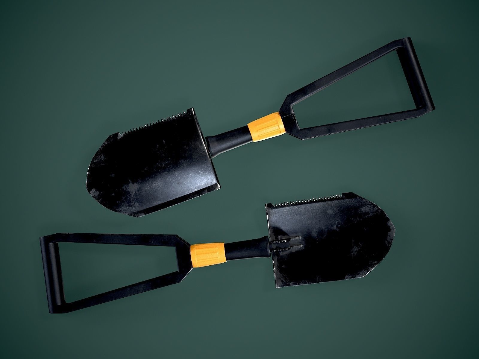 Shovel Low-poly 3D model_9